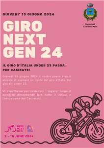 Limitazione viabilità per il passaggio del Giro d'Italia U23
